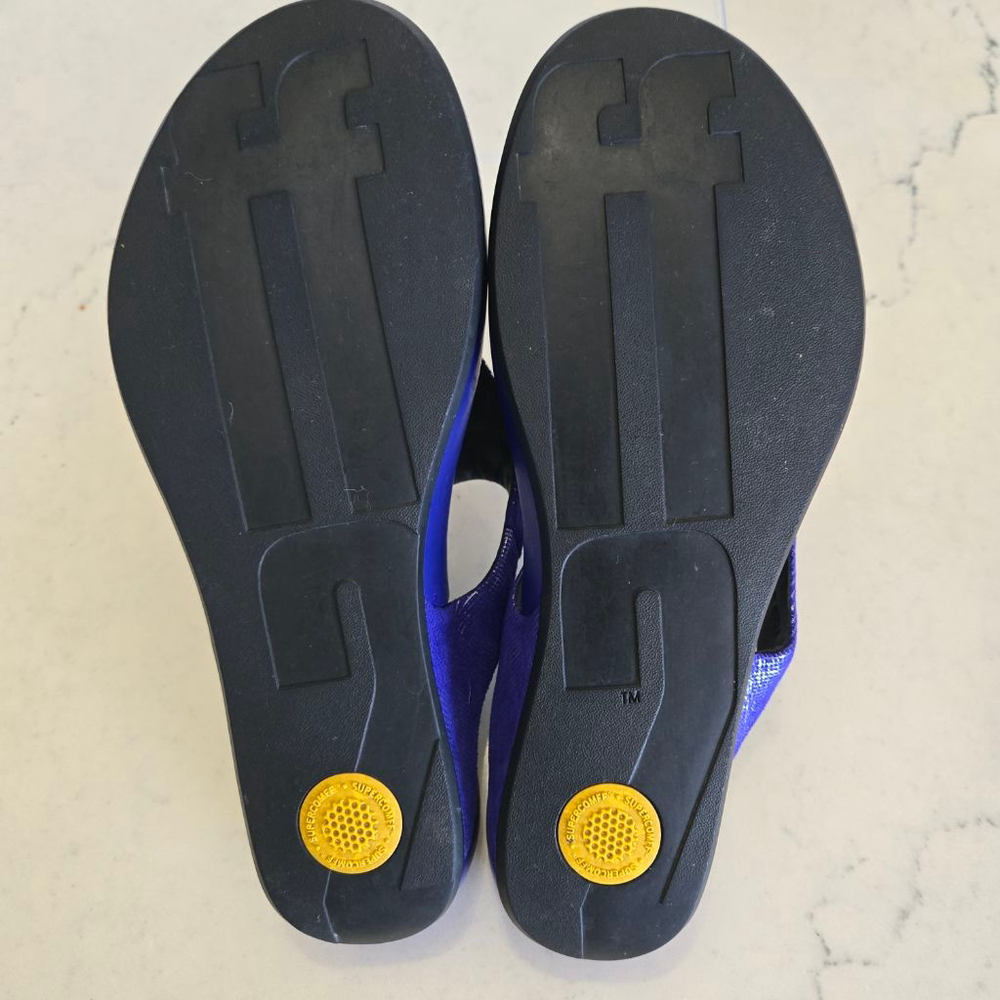 Women's FitFlop Blue Sandals EU 42 /US Size 10 - Picture 9 of 10
